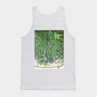 Painted Chives, green purple beige, digitally modified photography Tank Top